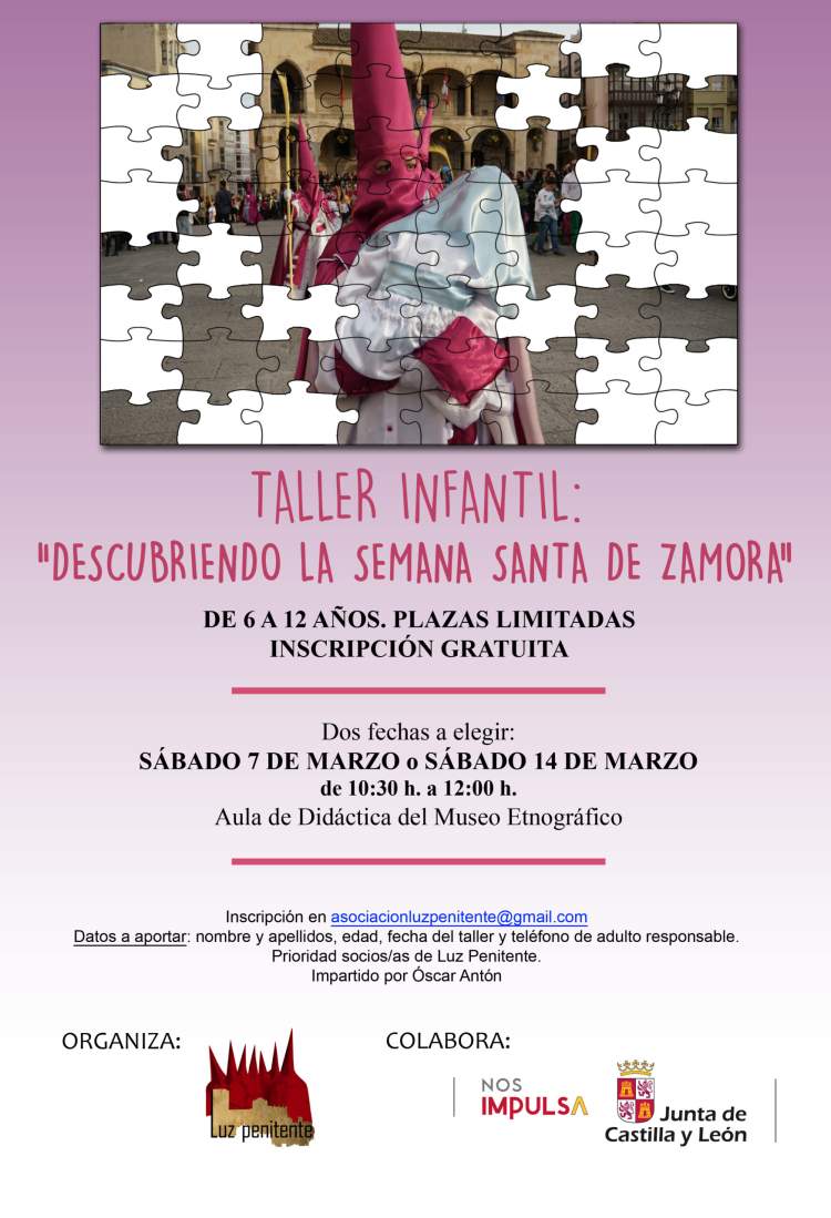 taller infantil sobre la Semana Santa de Zamora