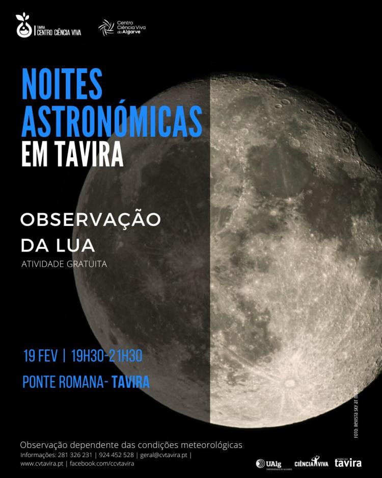 Noites Astronómicas em Tavira Observação da lua