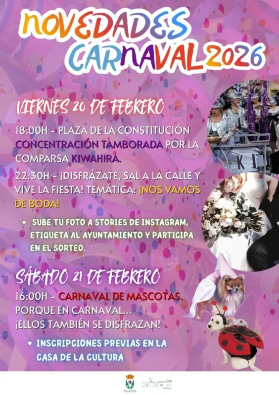 Novedades Carnaval 2026 en Valverde
