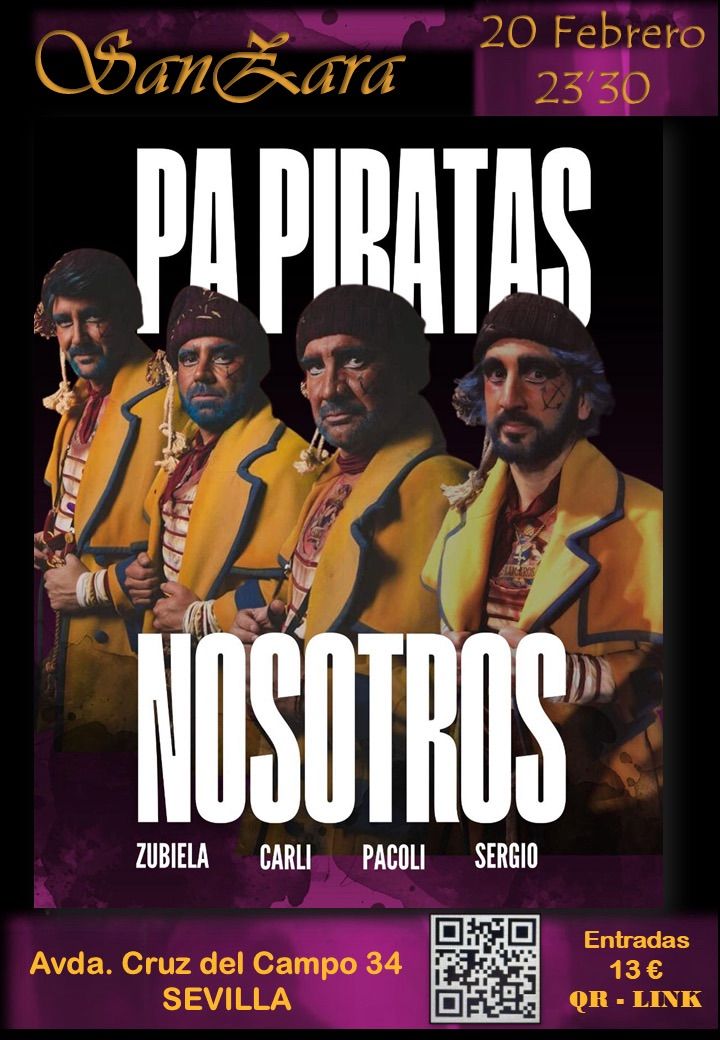 Pa piratas nosotros con Subiela, Carli, Pacoli y Sergio en Sevilla
