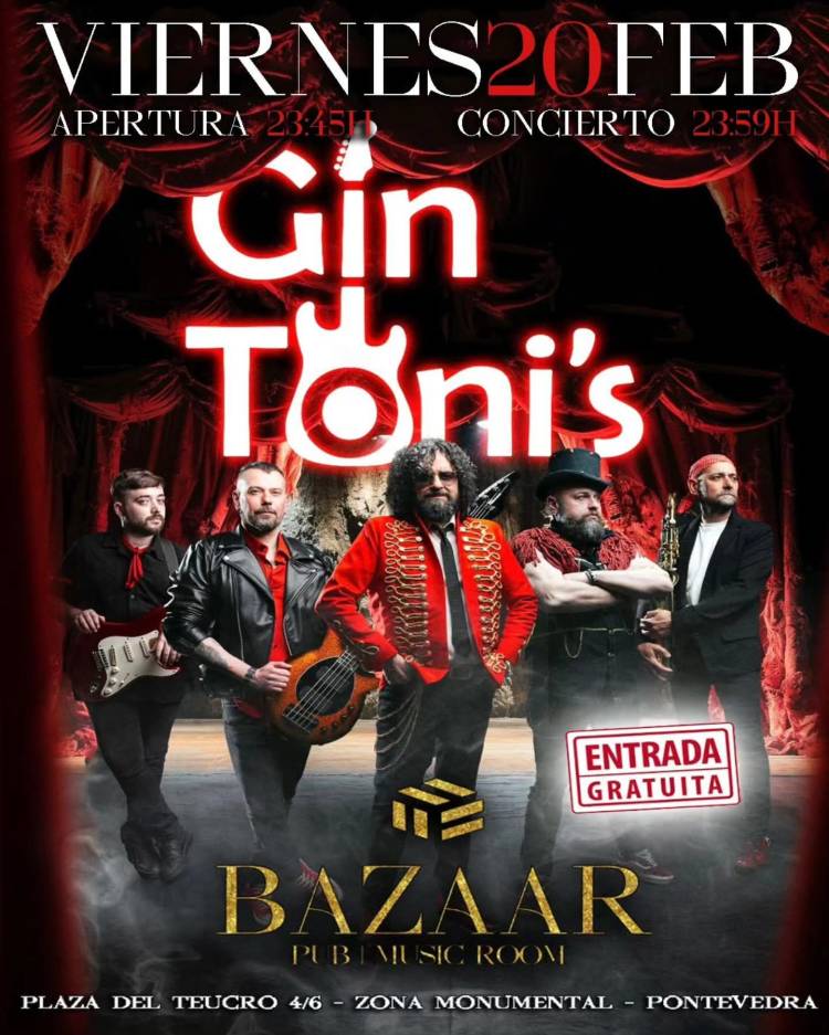 Concierto de Gin Toni's ( versiones pop-rock español )