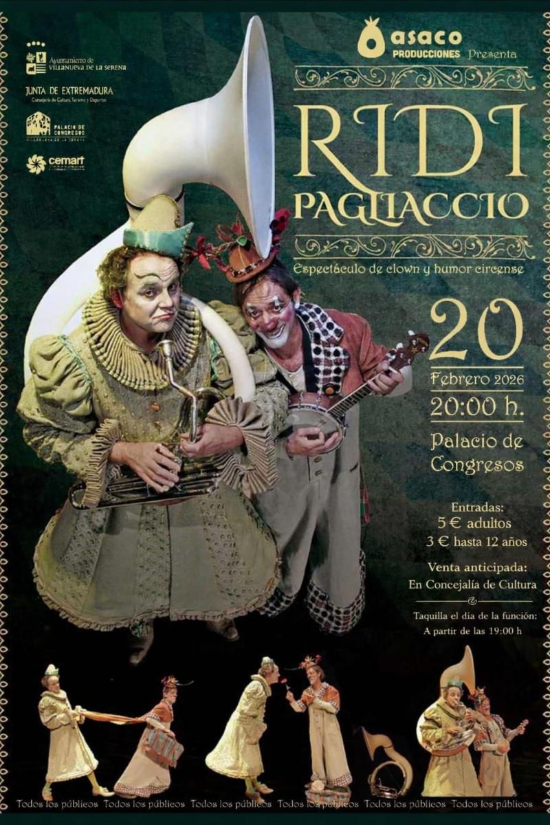 'RIDI PAGLIACCIO' Espectáculo familiar de clown y música