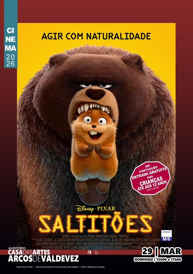 Exibição do filme 'Saltitões'