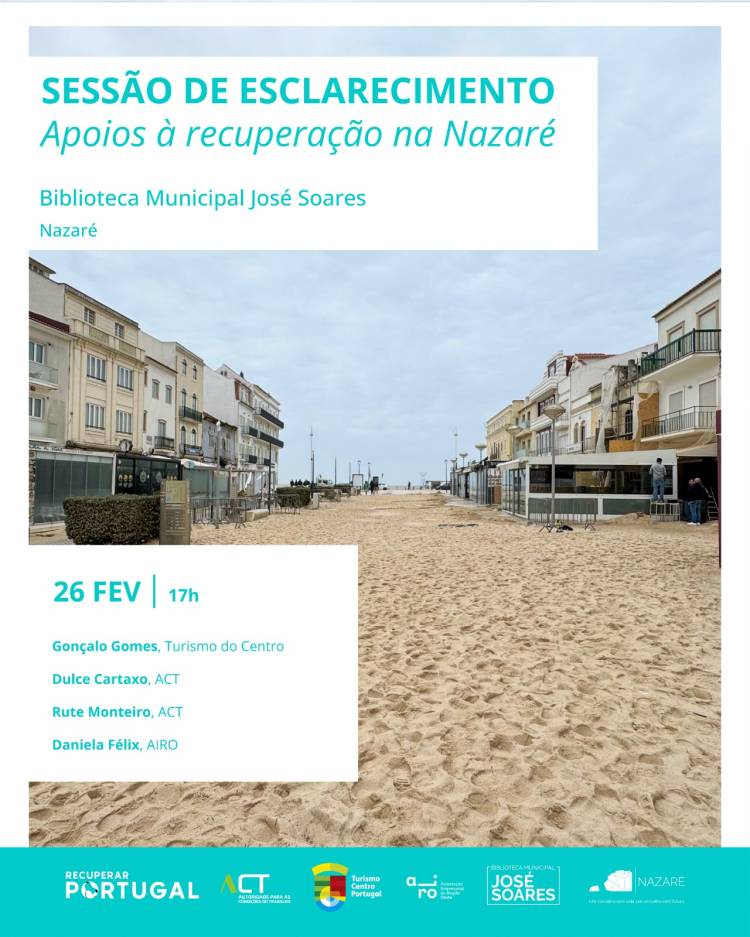 Sessão de Esclarecimento - Apoios à Recuperação na Nazaré