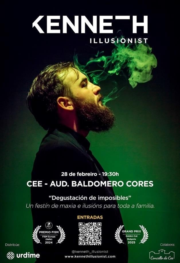 Espectáculo de maxia de Kenneth Illusionist “Degustación de imposibles” en Cee