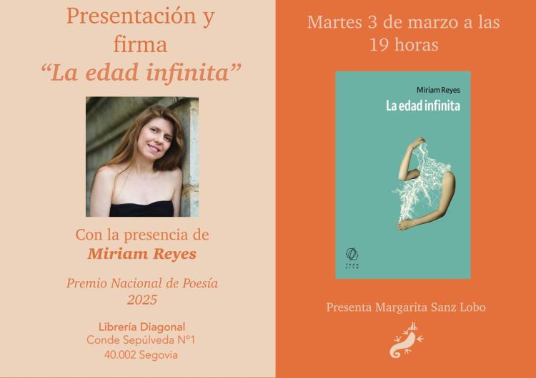 MIRIAM REYES PRESENTA Y FIRMA LA EDAD INFINITA