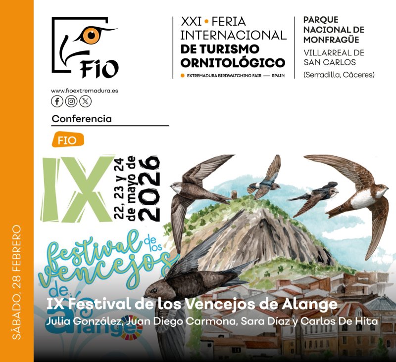 Presentación del ‘IX Festival de los Vencejos de Alange’, por Julia González, Juan Diego Carmona, Sara Díaz y Carlos de Hita