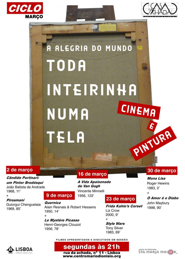 Cândido Portinari + Pirosmani // ciclo de cinema «A alegria do mundo toda inteirinha numa tela»