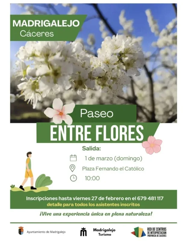 Paseo Entre Flores en Madrigalejo