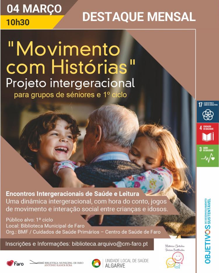 'Movimento com Histórias'- Projeto intergeracional para grupos de séniores e 1ºciclo