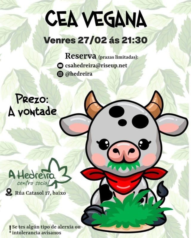 Cena Vegana | A Hedreira