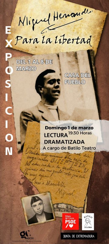 EXPOSICIÓN  'Miguel Hernández para la libertad'