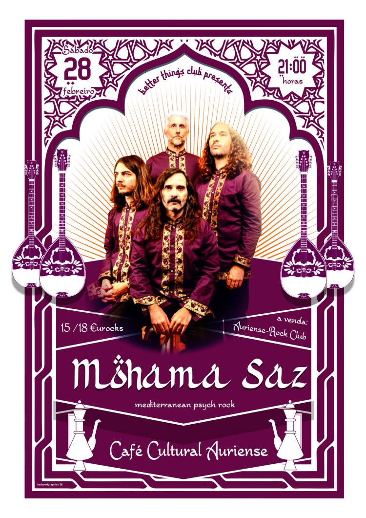 MOHAMA SAZ ( Mediterranean Psych Rock ) live no Auriense!! UNICO CONCERTO EN GALICIA !!! 