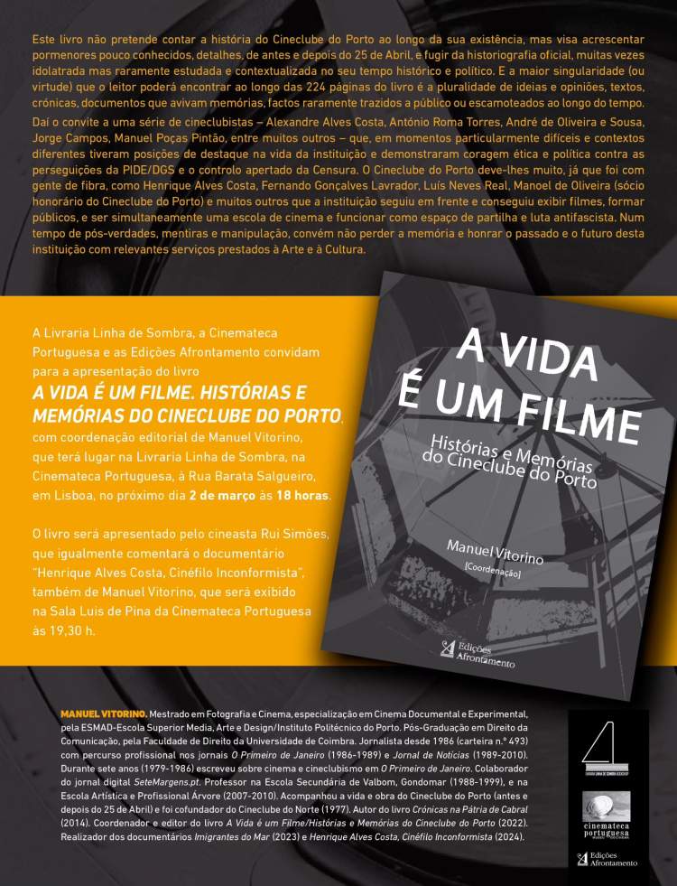 A VIDA É UM FIME | HISTÓRIAS E MEMÓRIAS DO CINECLUBE DO PORTO + HENRIQUE ALVES COSTA 