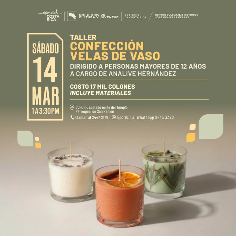 Taller: Confección de velas de vaso