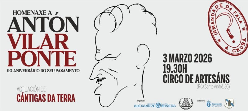 A Coruña: Homenaxe a Antón Vilar Ponte
