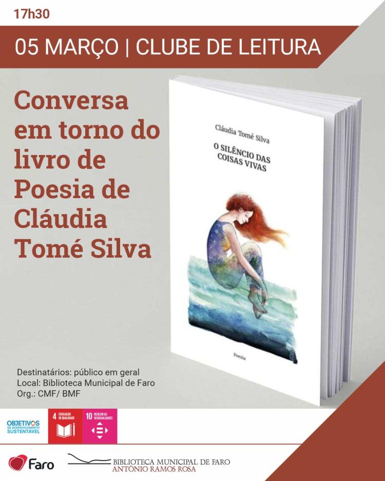 Clube de Leitura - Conversa em torno do livro de Poesia de Cláudia Tomé Silva