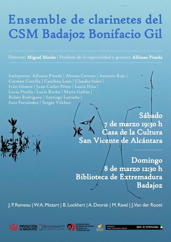 Concierto del Ensemble de clarinetes del CSM Badajoz