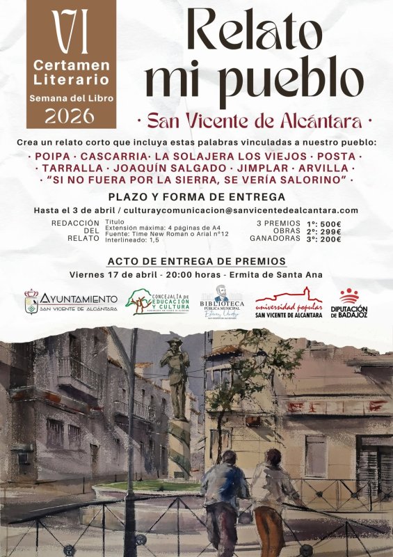 VI Certamen Literario 'Relato mi pueblo' 2026