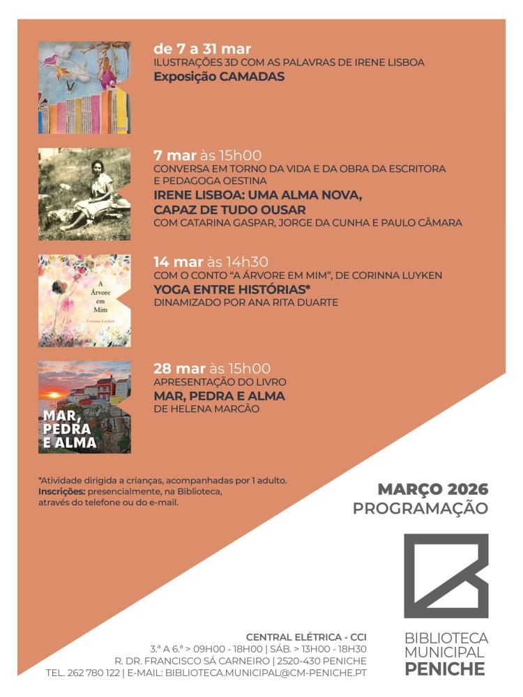 Biblioteca Municipal | Programação MARÇO 2026