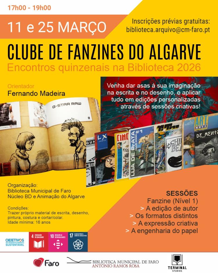 Clube de Fanzines do Algarve - Encontros quinzenais na Biblioteca - 2026
