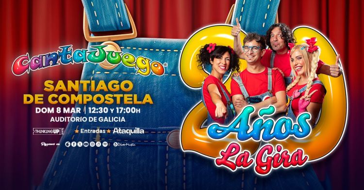 Cantajuego chega a Santiago de Compostela! Celebra o seu 20 aniversario