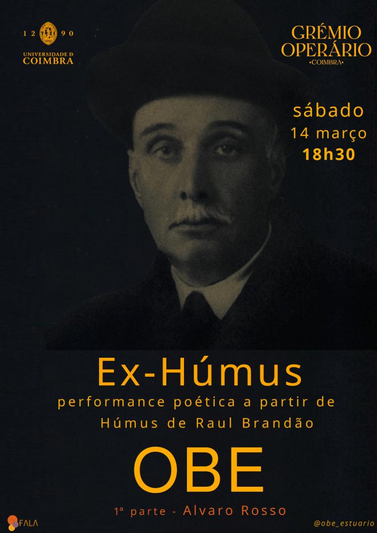 Ex-Húmus | performance poética a partir de Húmus de Raul Brandão