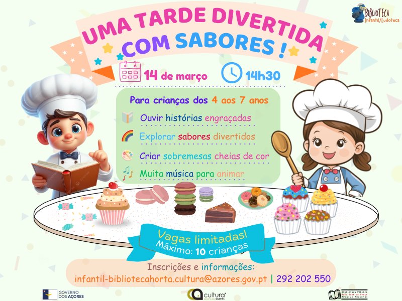 Uma tarde divertida com sabores