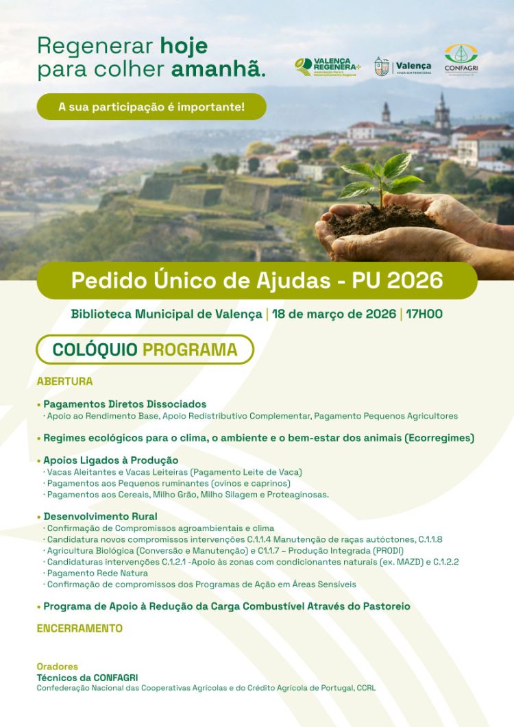 Pedido Único de Ajudas Agricultura - Colóquio