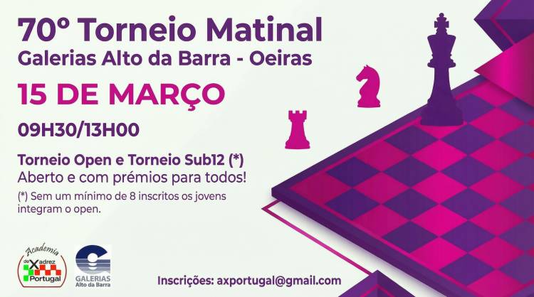 70º Torneio Matinal Galerias Alto da Barra - Open+Sub12