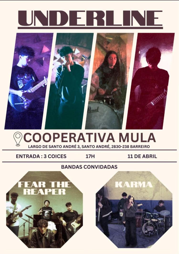 Matiné c/ UNDERLINE + FEAR THE REAPER + KARMA 
