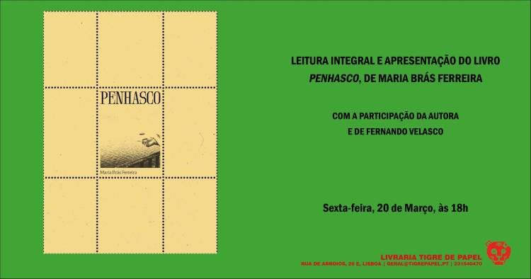 Leitura integral e apresentação do livro Penhasco, de Maria Brás Ferreira