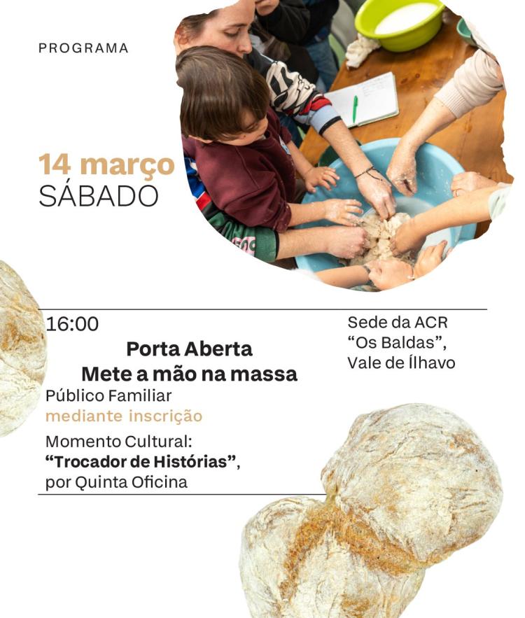 Inscrições Esgotadas! Porta Aberta: Mete a Mão na Massa + 'Trocador de Histórias'