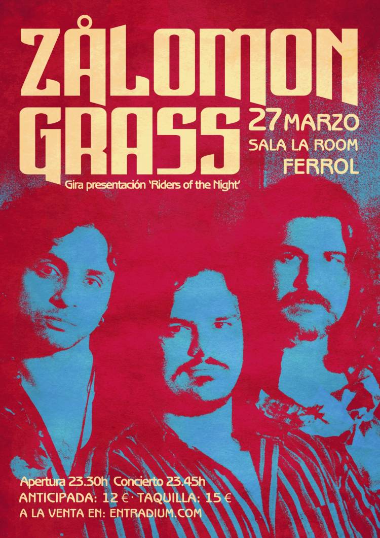 Concierto ZALOMON GRASS  (Anticipada 12 €) (Hard Blues, Rock, Sicodelia )