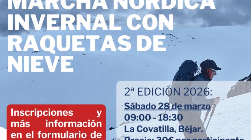 TALLER DE INICIACIÓN A LA MARCHA NÓRDICA INVERNAL CON RAQUETAS DE NIEVE