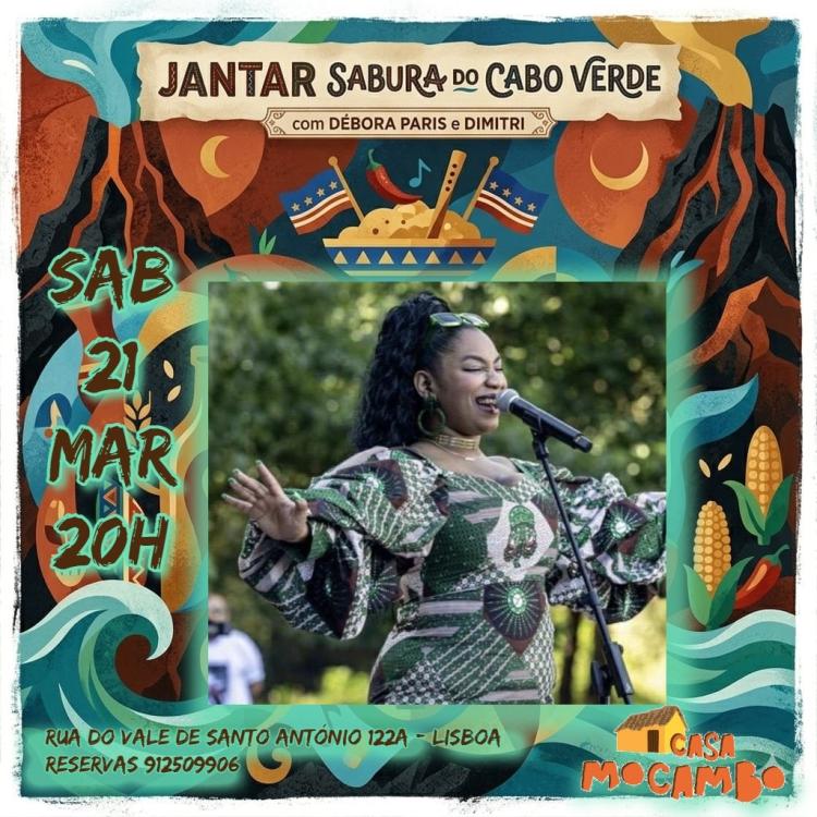 Jantar Sabura di Cabo Verde com Débora Paris & Dimitri
