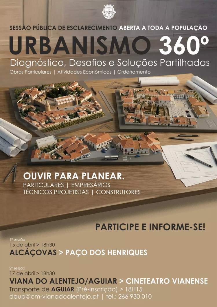 Urbanismo 360º – Diagnóstico, Desafios e Soluções Partilhadas | Sessão Pública de Esclarecimento