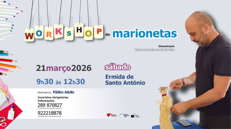Workshop de Marionetas do Teatro Joaquim, dinamizado por Luís Manhita