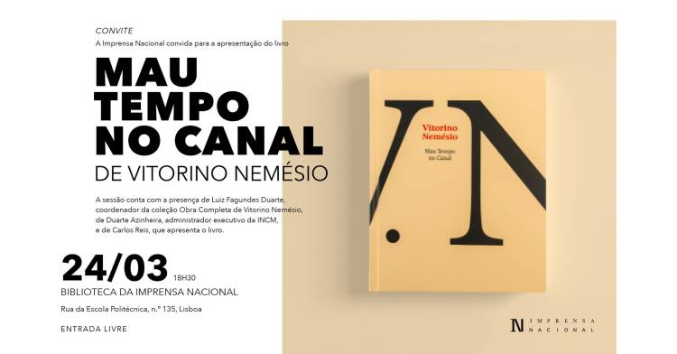 Apresentação do livro 'Mau Tempo no Canal' de Vitorino Nemésio