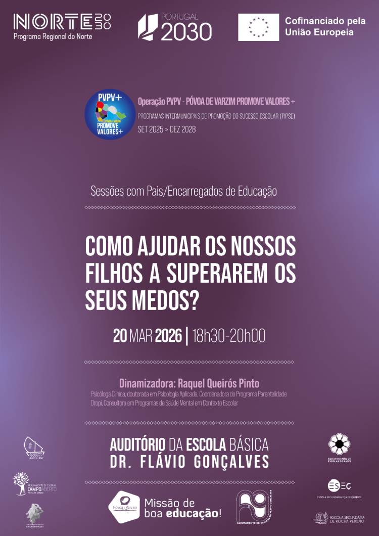 Sessão de sensibilização “Como ajudar os nossos filhos a superarem os seus medos?”