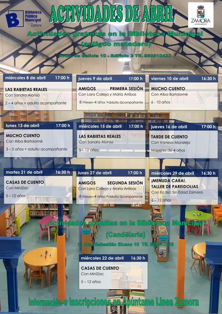 Actividades: Mes del Día del Libro