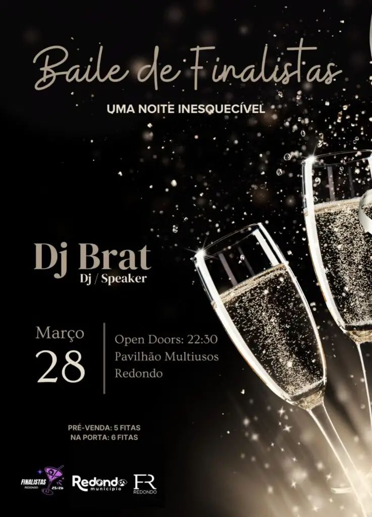 Baile de Finalistas | 28 de março | 22h30 | Pavilhão Multiusos de Redondo