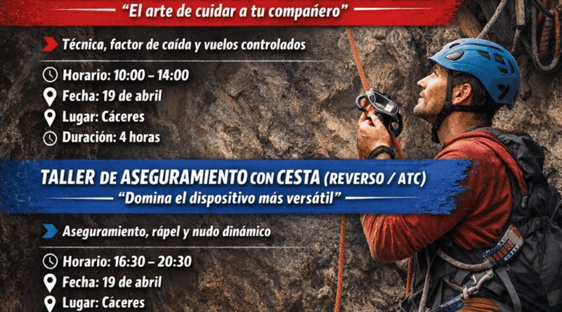 TALLER DE ASEGURAMIENTO AVANZADO EN ESCALADA DEPORTIVA