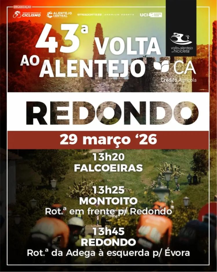 43ª Volta ao Alentejo em Bicicleta atravessa o Concelho de Redondo
