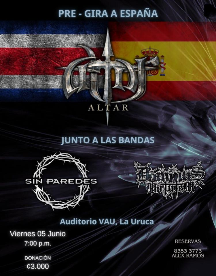  Altar • Sin Paredes • Dominus Virtutem – Noche de Metal y Fe 
