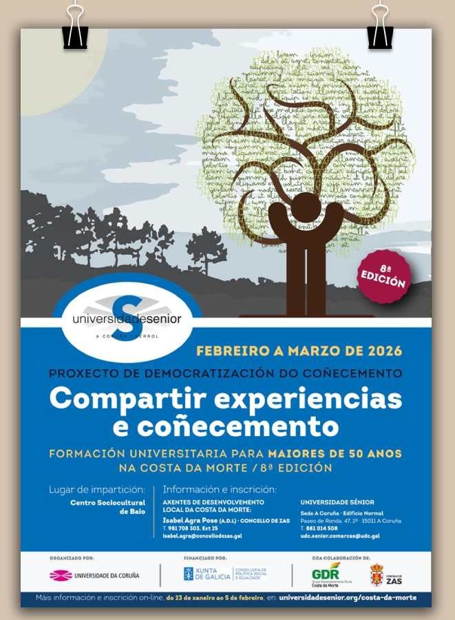 Universidade Sénior da Costa da Morte 2026 en Zas
