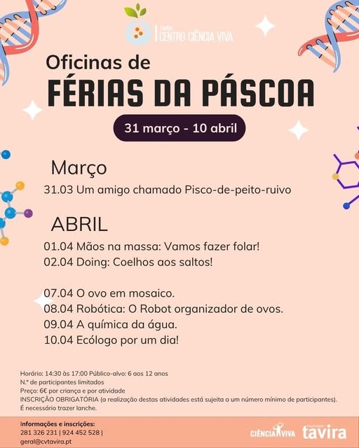 Oficinas de Férias da Páscoa 