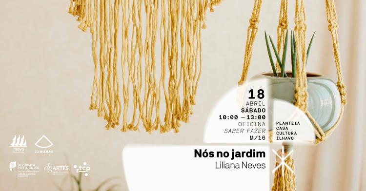 Nós no jardim - Criação de suportes para plantas em macramé