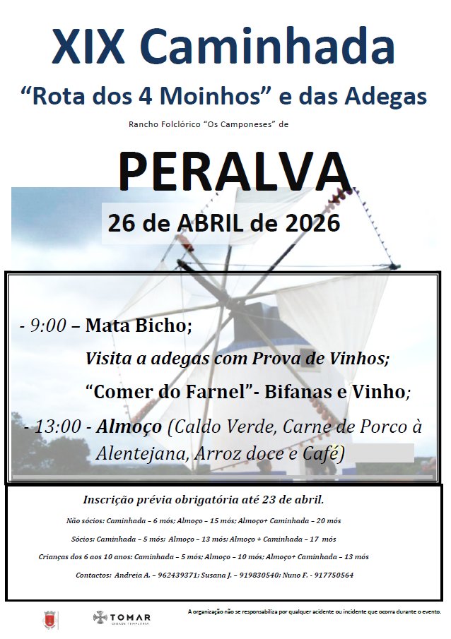 XIX Caminhada “Rota dos 4 Moinhos” e das Adegas