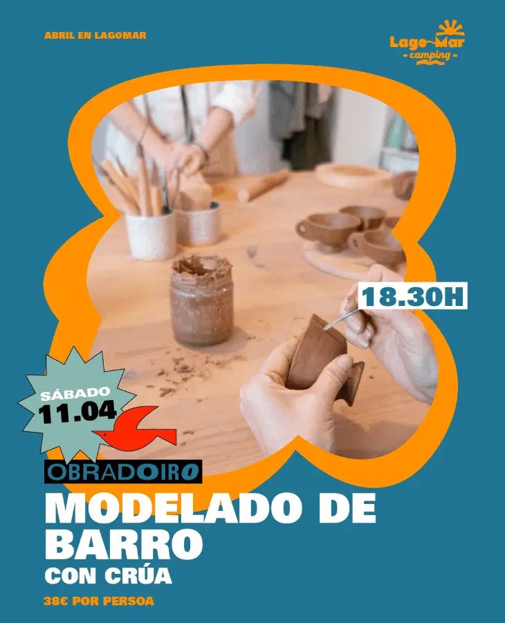 Obradoiro de modelado de barro con Crúa en Lago-Mar